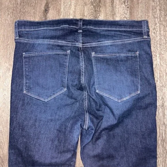 Gap Denim Jeans Size 14 / 32P Blue Straight Leg Stretch High Rise Button Fly - Picture 6 of 6